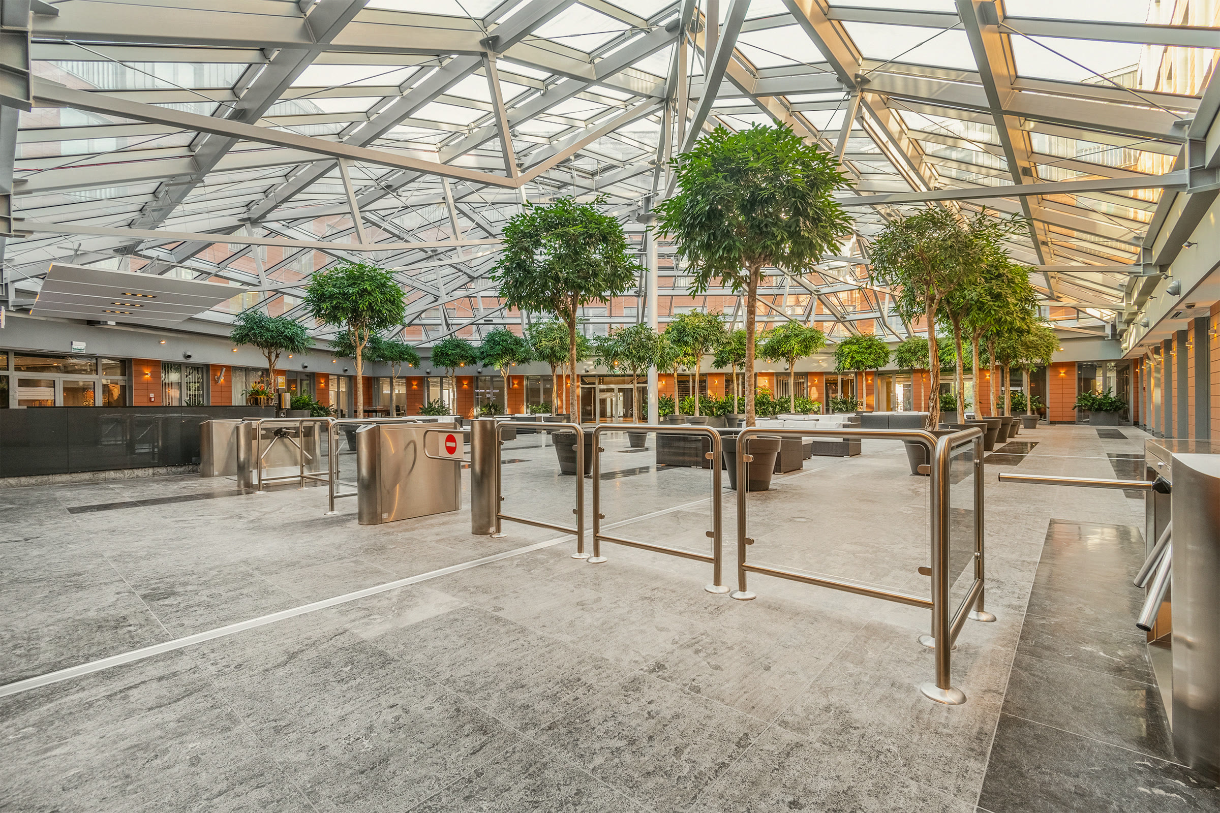 Covered atrium
